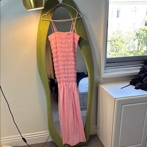 H&M Pink Ruched Maxi Dress